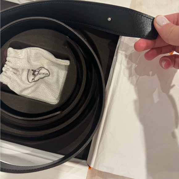 Hermes NEW H belt buckle & Reversible leather 32mm. Size 80 - Picture 5 of 12